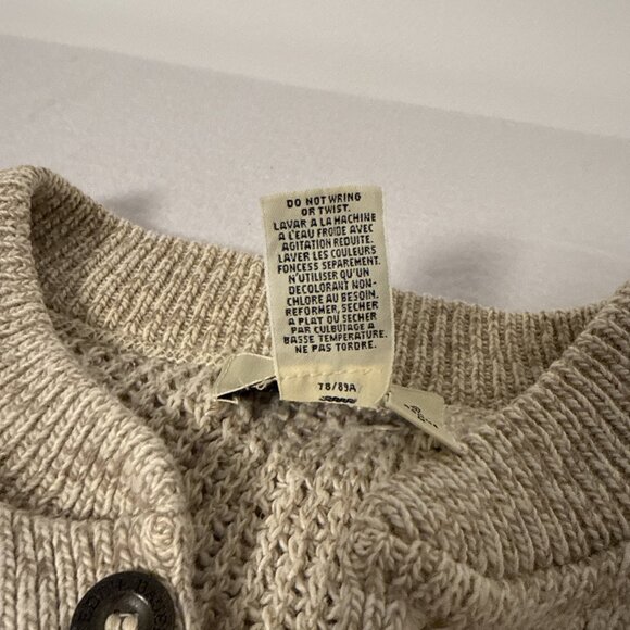 1990s Vintage Eddie Bauer Henley Mens MEDIUM Pullover Sweater Made In USA - Picture 4 of 10